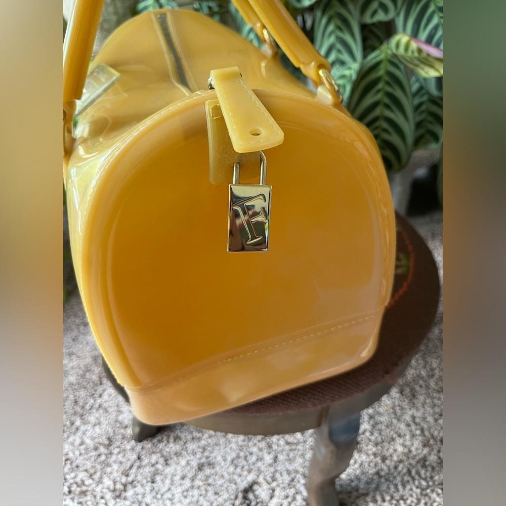 Furla Glossy Yellow Satchel - Picture 5 of 11